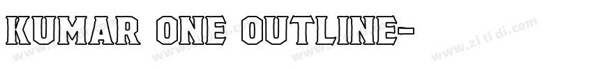 Kumar One Outline字体转换